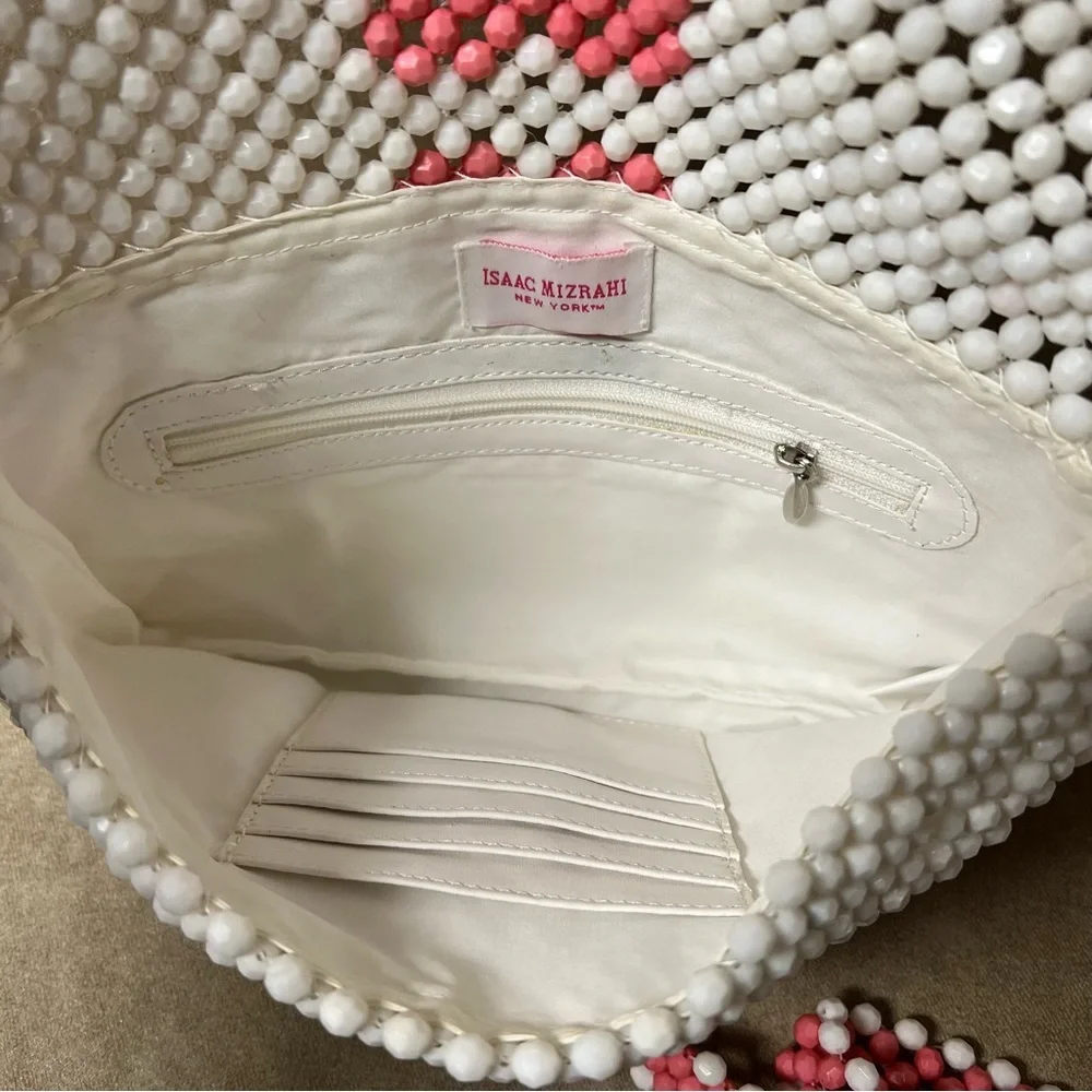 Isaac Mizrahi Heart beaded Envelope Purse Handbag - Picture 2 of 5